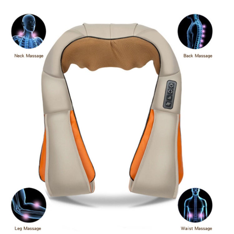 Kneading Massage Shawl Multifunctional Red Compress Waist And Back Kneading Neck Protection Device Car And Home Dual-Use Massager - Image 1