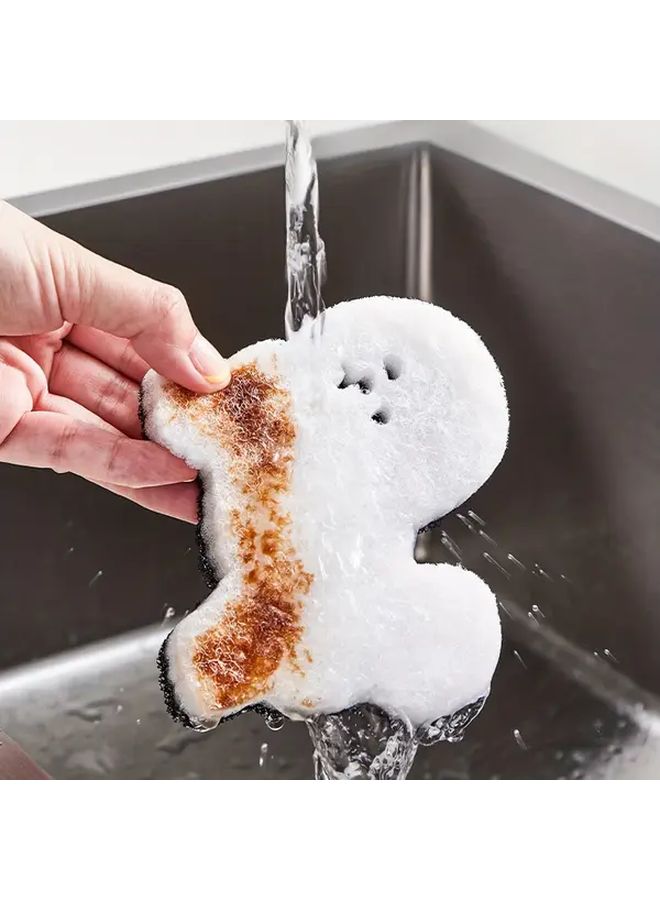 2pcs Dog Shaped Kitchen Sponges Double Sided Scrubbing Pads Non Scratch Dishwashing Sponges - Image 5