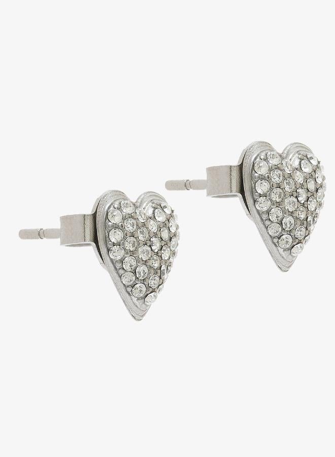 GUESS Heart Pave Stud Earrings - Image 1