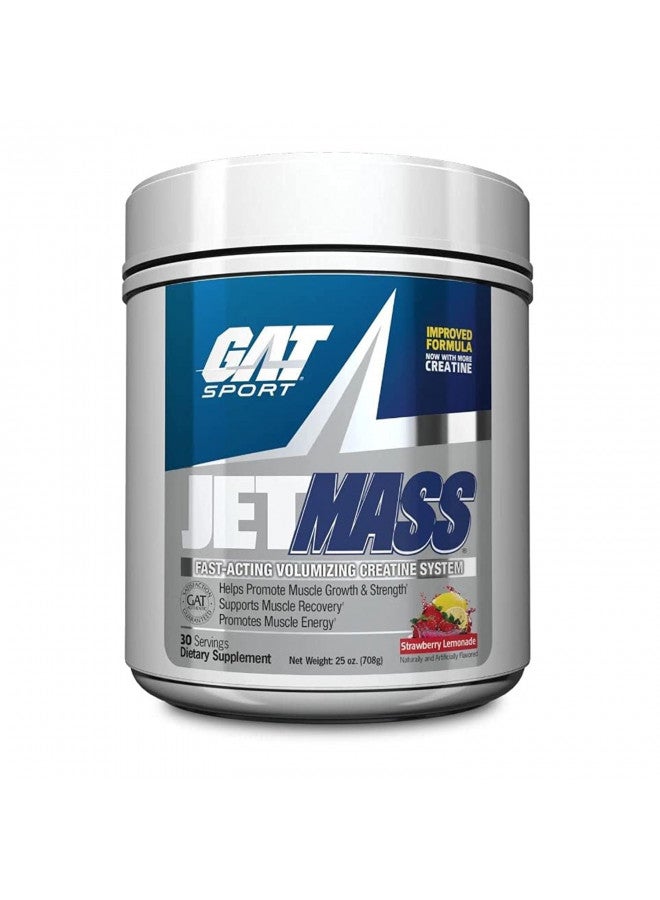 GAT SPORT GAT Sport JetMass Fact-Acting Volumizing Creatine System, 30 Servings (Strawberry Lemonade) - Image 1