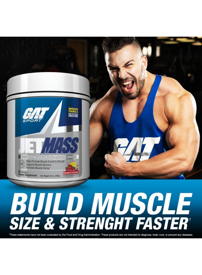 GAT SPORT GAT Sport JetMass Fact-Acting Volumizing Creatine System, 30 Servings (Strawberry Lemonade) - Image 2