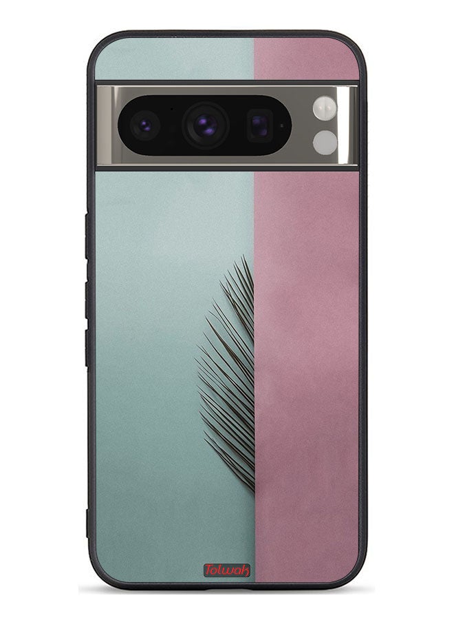 Tolwak Google Pixel 8 Pro Protective Case Cover Half Leaves - Image 1