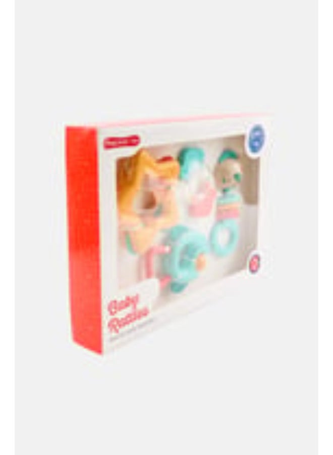 HUANGER 4-Piece Baby Teether Rattle Set – Educational Sensory Toys - Image 4