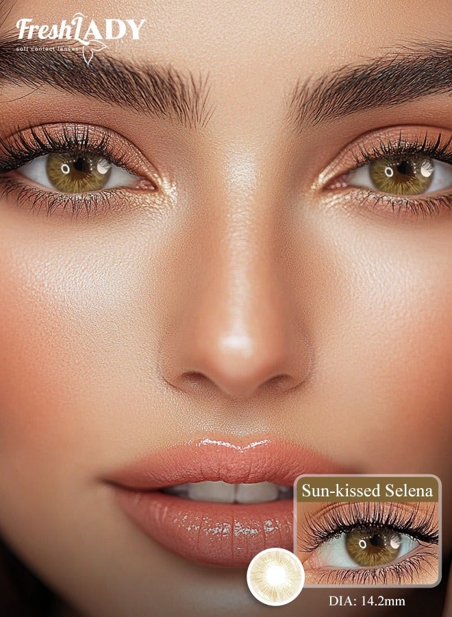FreshLady Freshlady Sun kissed Selena 14.20mm Colored Contact Lenses 1 Year Disposable for Daily Wear - Image 1