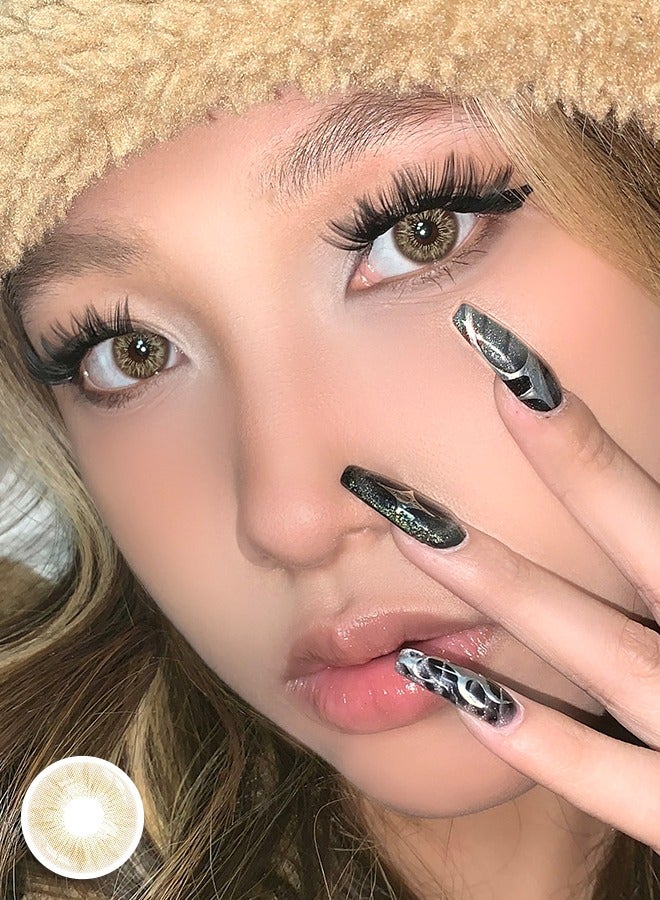 سيدة جديدة عدسات لاصقة ملونة بنية من فريش ليدي للاستخدام السنوي - Image 4