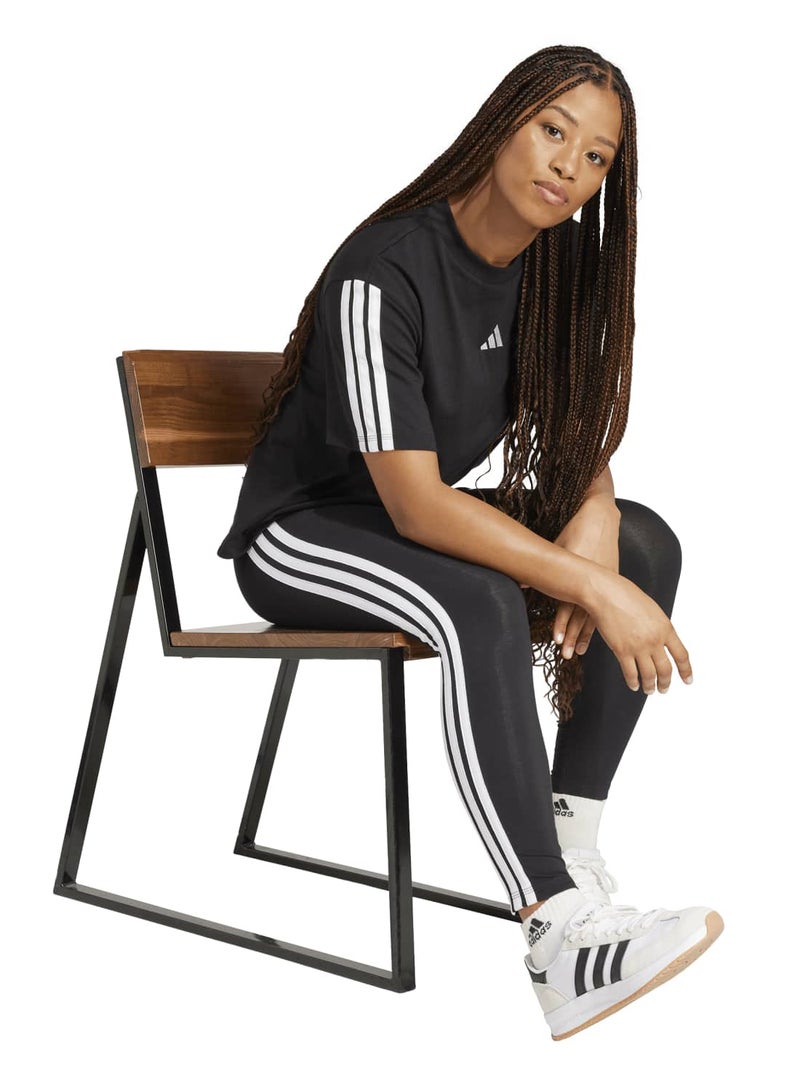 Adidas Essentials 3-Stripes Cotton Leggings - Image 3