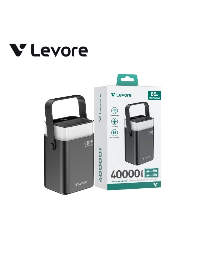 LEVORE 40000mAh 65W Ultra-large Powerbank (Model LP721-GY) - Image 2