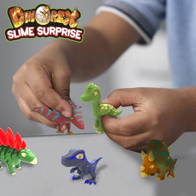 CRAZE Magic Slime Set of 3-3 x Dinorex Capsules with Slime Children and Collectable Dinosaur Figures - 13 Dinosaurs to Collect, 3 Included - Image 5