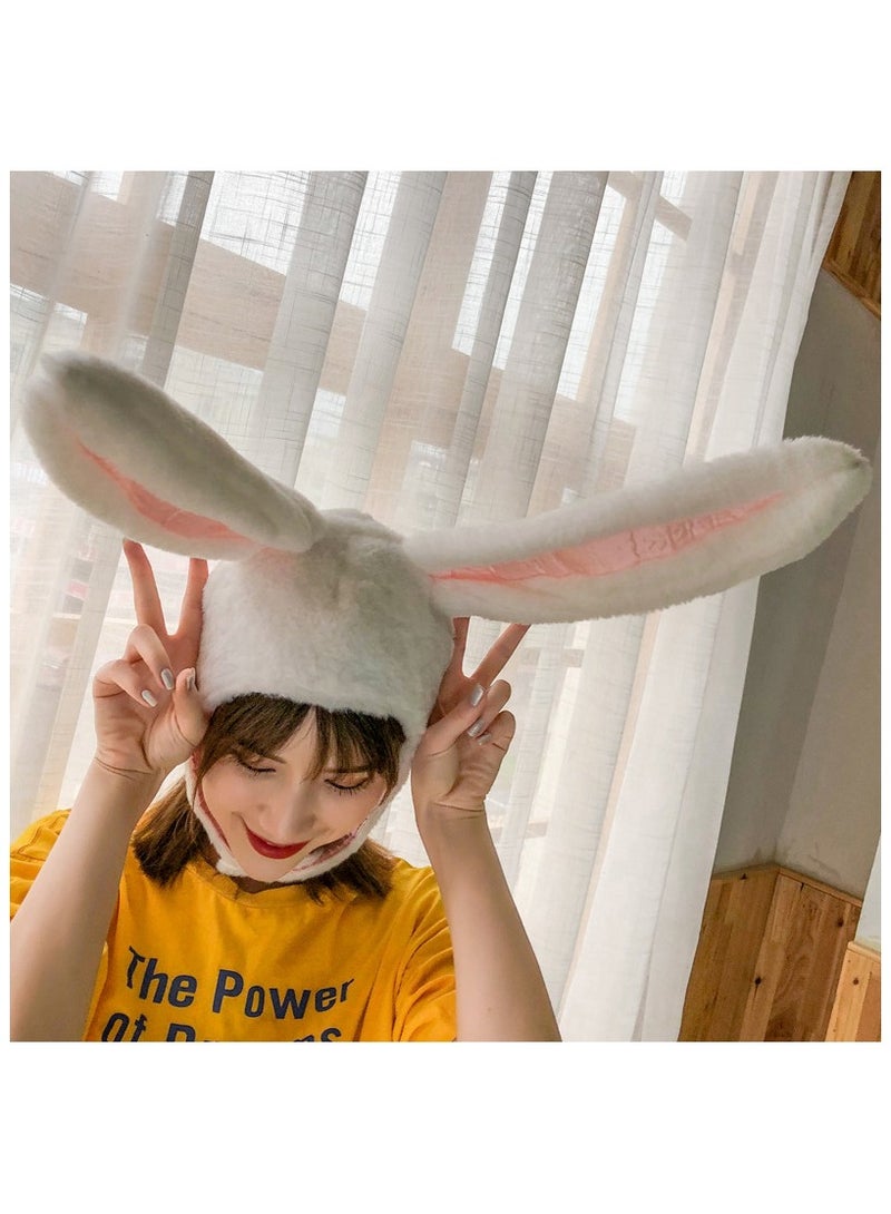 Cute Plush Fun Bunny Ears Hood Women Costume Hats - Image 5