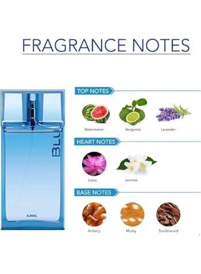 اجمل عطر أجمل بلو أو دو بارفان للرجال، 90 مل - Image 3