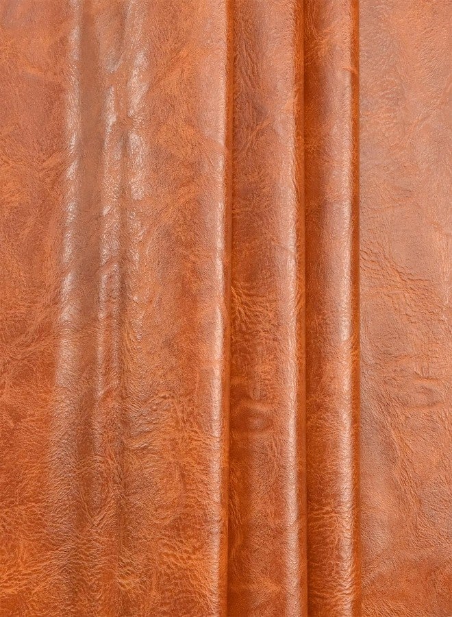 Yoquare 250cm x 140cm Soft Leather Fabric - Faux Leather Fabric -1mm Thick for Upholstery - DIY Crafts - Light Brown Crazy Horse Distress - Image 3