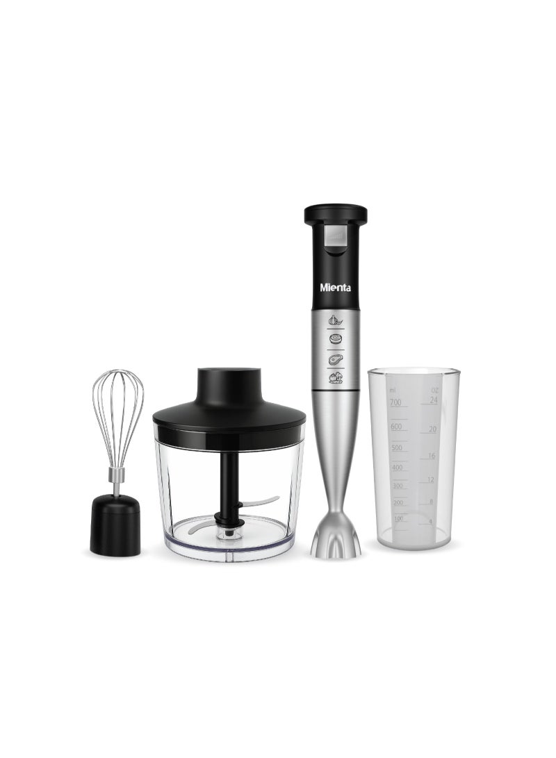 ميانتا هاند بلندر مستورد5/1 قوة1000وات-سرعات متعددة-وعاء سعة700مل-قطاعه سعه500 ملل-ذراع و شفرات من االستانلس ستيل - Image 1
