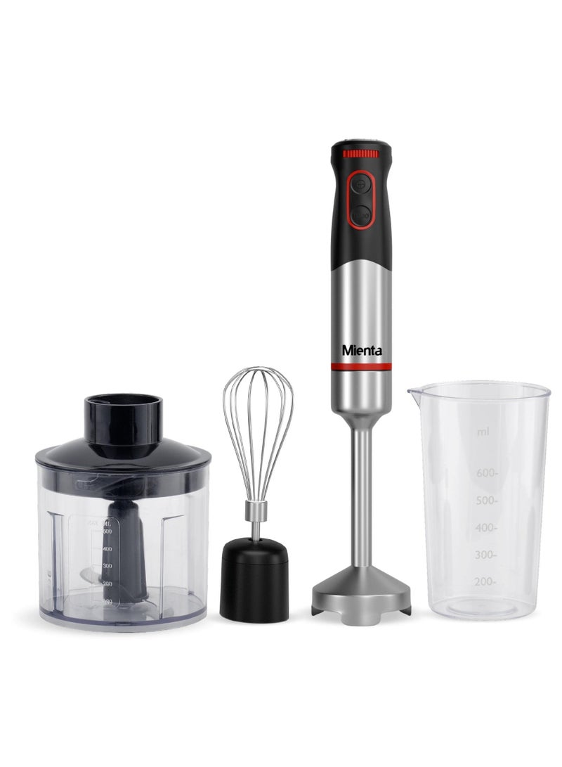 ميانتا هاند بلندرميانتا5/1 قوة1000وات-سرعات متعددة-وعاء سعة700مل-قطاعه سعه500 ملل-ذراع و شفرات من االستانلس ستيل - Image 1