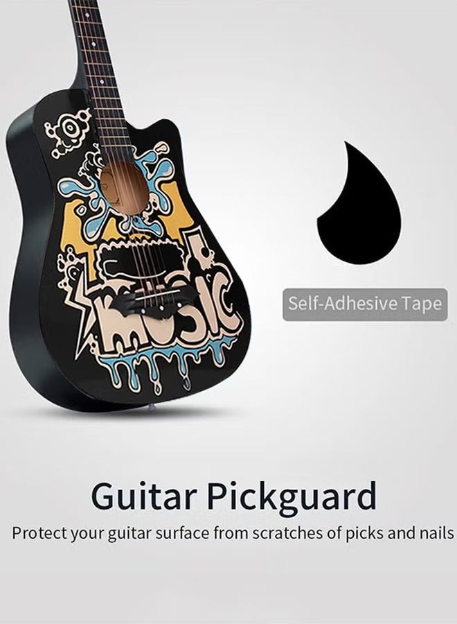 تيوكس مجموعة جيتار مقاس 38 بوصة مع ملحقات للأطفال والكبار مع حقيبة جيتار وموالف وأوتار نحاسية وخيوط كابو وقطعة قماش للتنظيف كهدية - Image 4