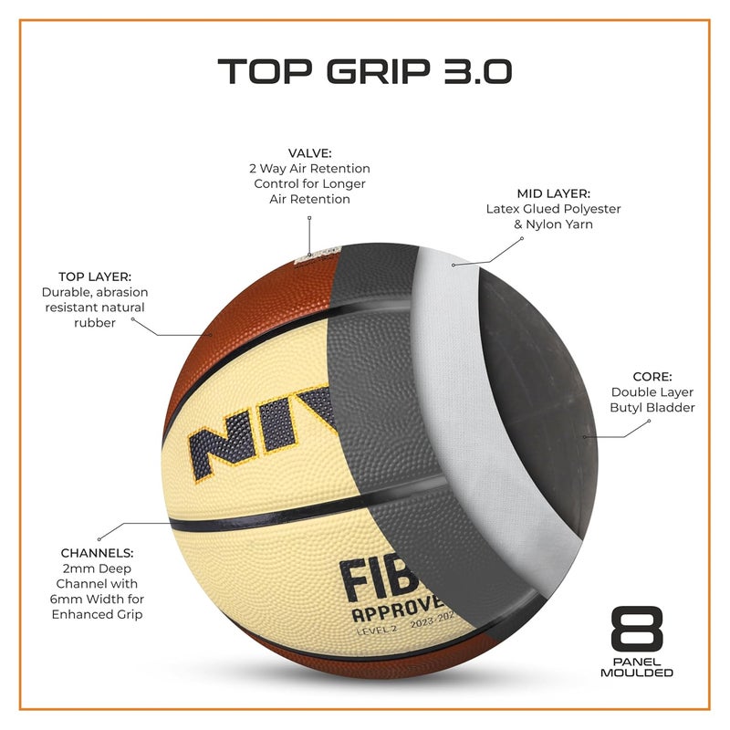 Nivia Top Grip Basketball Size 6 - Image 2