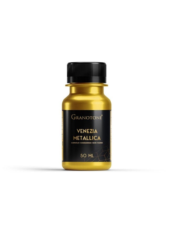 Granotone Acrylic Venezia Metallic Colour 24 Carats Gold 50 Ml Extra Sheen Non Fading Indoor/Outdoor Non Toxic Multi Surface Pro Artist Hobby Painters & Kid Made In India - Image 1
