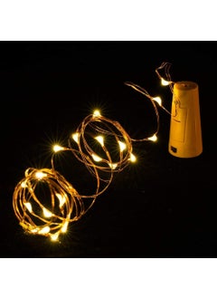 Lexton Lexton 2 Meter 20 LEDs Wine Bottle Cork String Light Copper Wire Starry Fairy Lights Battery Powered Battery Not Included for Indoor Outdoor Decorations Warm White Pack of 1 Standard  - Image 3