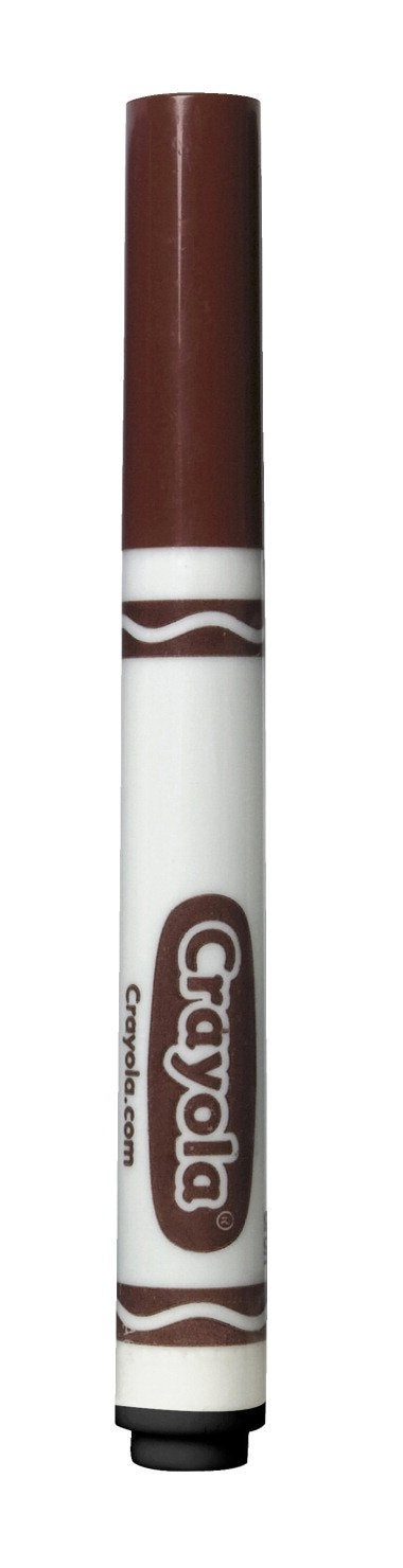 Crayola أقلام ماركر كرايولا ذات الخط العريض، بني، 12 قلم ماركر بالجملة