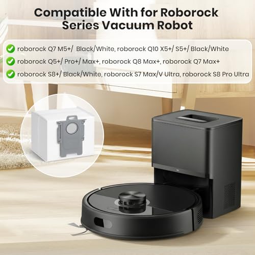 BUXEBUX 20-Pack Q7 M5+, Q5+ Replacement Dust Bags for Roborock Q5 Max+, Q5 Pro+, S8,S7 Pro Ultra, S7MaxV Ultra, S8+, Q7,Q8 Max+, Q10 S5+,Q10 X5+ Vacuum Bags for Roborock, Disposable Dust Bags - Image 2