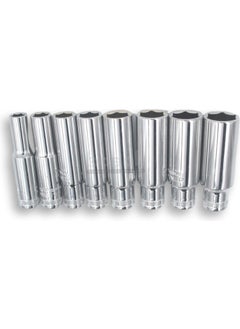 Ceta Form C04-R08 8 Piece 1/4” 6 Corner Deep Socket Wrench Set  - Image 1