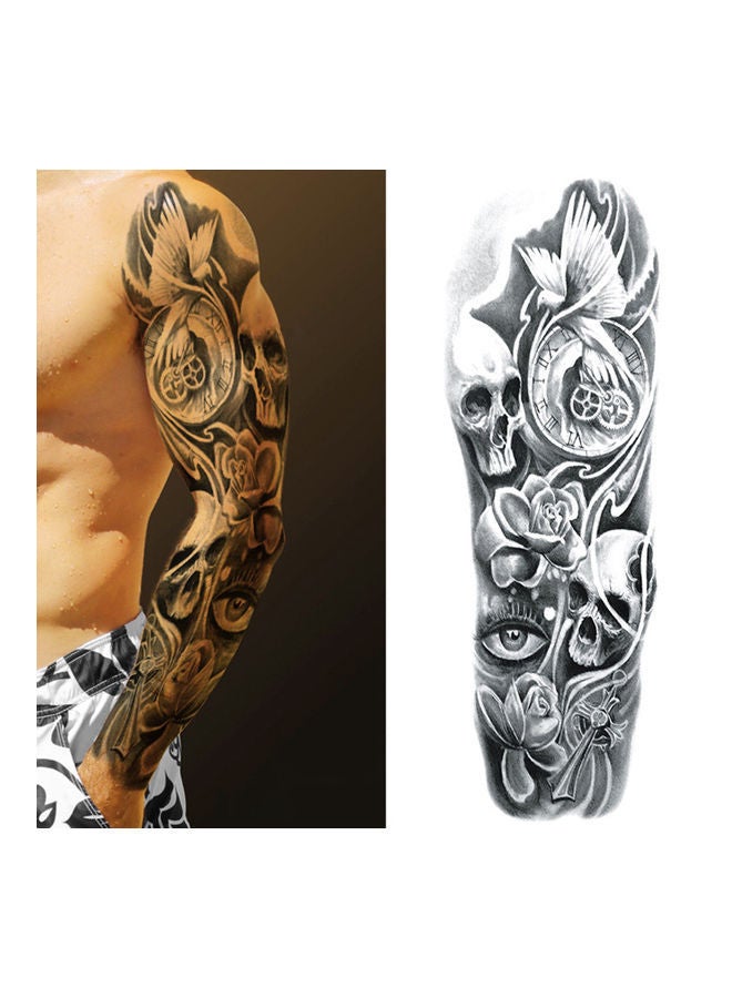 NIBEMINENT Waterproof Large Vine Peony Rose Flower Tattoo Sticker Multicolour - Image 4