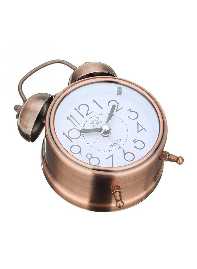 NIBEMINENT Vintage Retro Silent Alarm Clock Bronze 8 x 12cm - Image 2