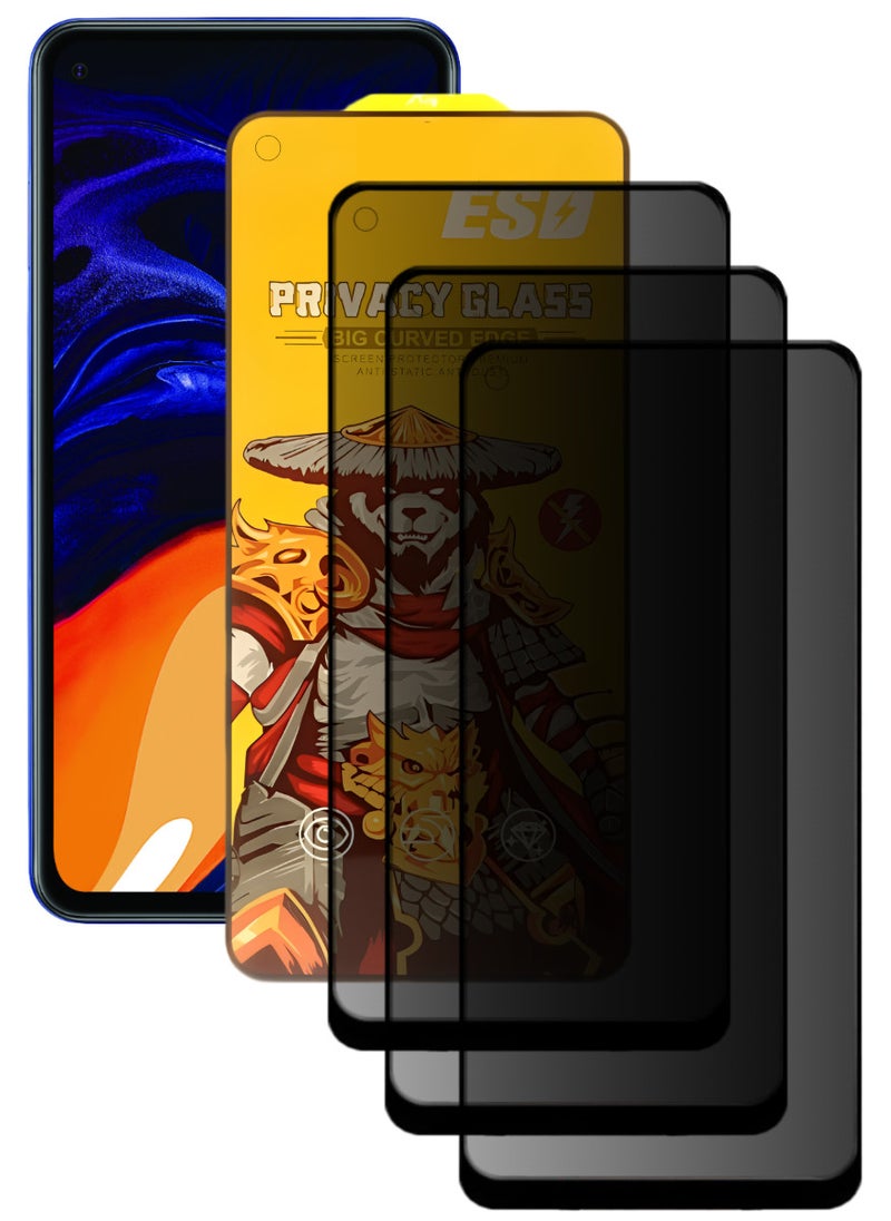 ESD 3 Pieces Tempered Dustproof Privacy Glass Screen Protector Compatible For Samsung Galaxy A60 - Image 1