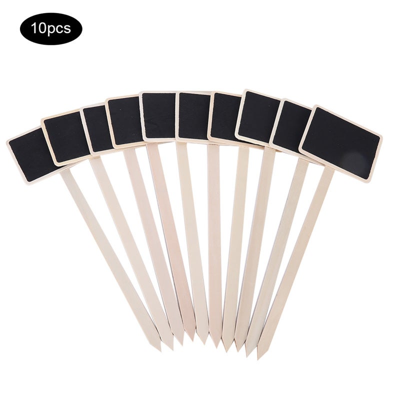10Pcs Plant Sign Tag Plants Flower Price Tag Mini Message Blackboard Garden Decoration - Image 1