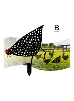 NIBEMINENT Rooster Garden Silhouette Stake Black 33.00 x 0.20 32.00cm  - Image 1