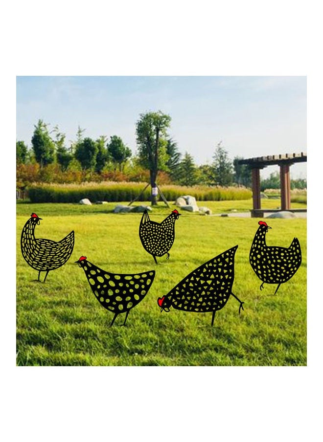 NIBEMINENT Rooster Garden Silhouette Stake Black 33.00 x 0.20 32.00cm  - Image 5