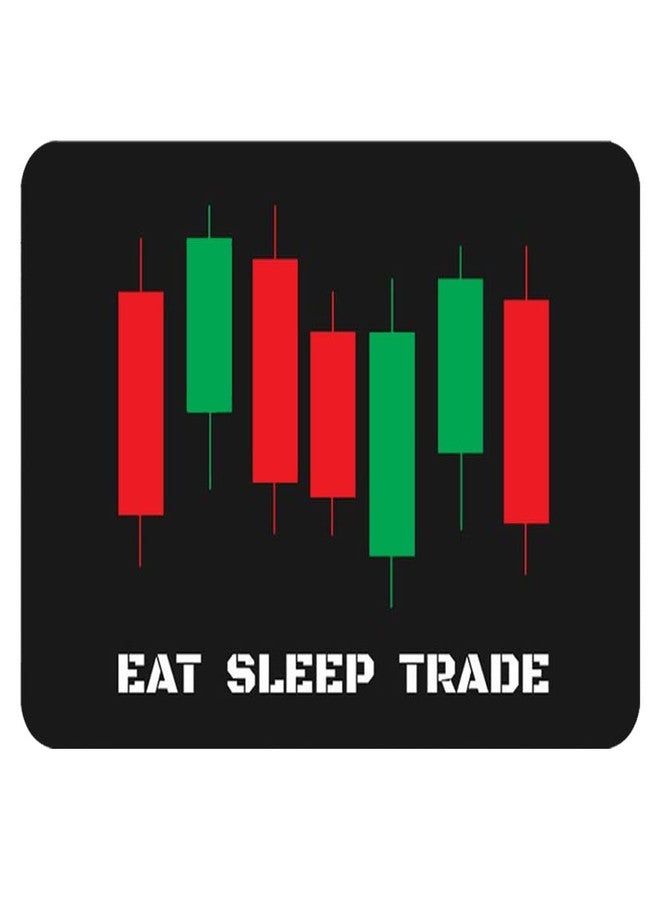 Eat Sleep Trade Candlestick Pattern Trading Designer Mouse pad for Option Traders | Stock Market 3 MM AMZMP0047 (Multicolor) - Image 1