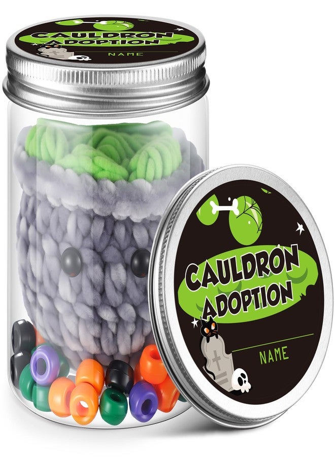 Poen Cauldron Desk Toy Operation Christmas Gift Crochet Cauldron DIY Toy Plush Handmade Doll Spooky Creepy Horror Gift for Adult Women Office Christmas Party Decor - Image 1