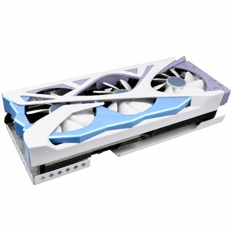 yeston AMD Radeon RX 7700 XT Graphics Card 12G GDDR6 192Bit: AMD RDNA 3 Architecture DirectX 12 Ultimate FreeSync Technology - Multicolor Cartoon Sticker Pack 5V 3Pin Lighting Sync Cable for GPU PC Component - Image 1