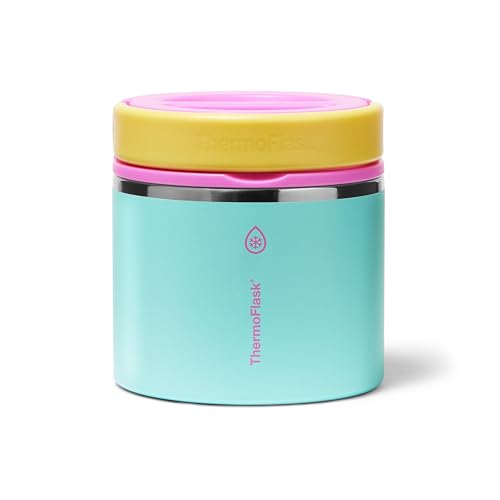 ThermoFlask Insulated Food Jar with Leakproof Lid (20 oz, Tropical Sunset) - Stainless Steel Food Containers for Hot & Cold Meals, Lunch, Soup & Snacks - Image 1