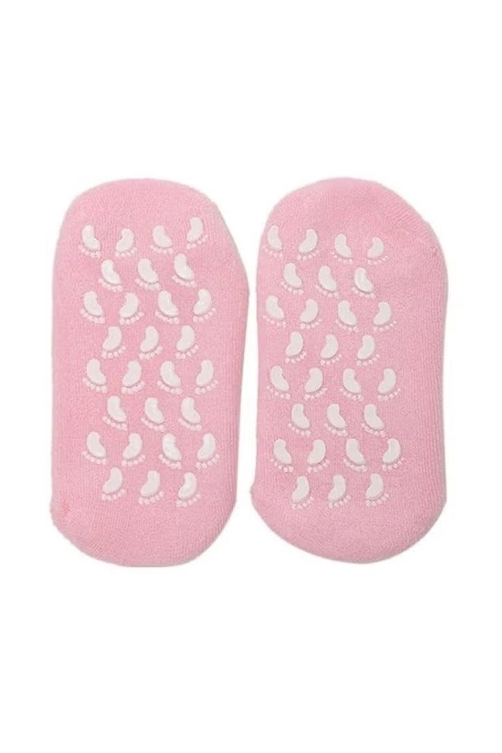 Generic Silicone Gel Socks 1 Pair for Moisturizing and Treating Cracked Feet - Multicolor - Image 1