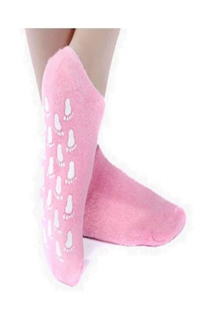 Generic Silicone Gel Socks 1 Pair for Moisturizing and Treating Cracked Feet - Multicolor - Image 2