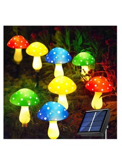 Meetion Newest Version 8-Pack Solar Mushroom Lights for Garden Decor, 8 Modes Waterproof Outdoor Garden Mushroom Lamp, Multi-Colored Mushroom Solar LED Fairy Lights for Christmas Halloween Garden Yard Lawn  - Image 1
