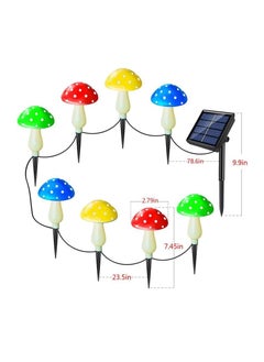 Meetion Newest Version 8-Pack Solar Mushroom Lights for Garden Decor, 8 Modes Waterproof Outdoor Garden Mushroom Lamp, Multi-Colored Mushroom Solar LED Fairy Lights for Christmas Halloween Garden Yard Lawn  - Image 2