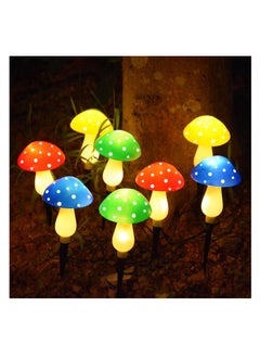Meetion Newest Version 8-Pack Solar Mushroom Lights for Garden Decor, 8 Modes Waterproof Outdoor Garden Mushroom Lamp, Multi-Colored Mushroom Solar LED Fairy Lights for Christmas Halloween Garden Yard Lawn  - Image 3