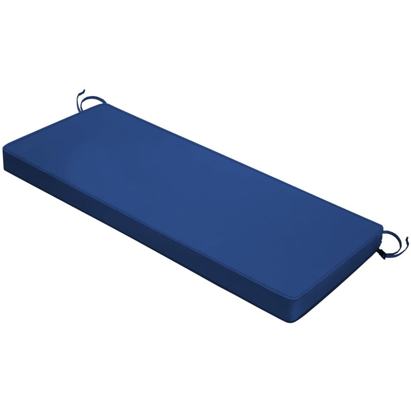 Mrsenloi Outdoor Bench Cushion 48x18x3 Inch with Ties, Thick Waterproof Porch Swing Cushions for Patio Furniture Chair Pad, Seat Sofa Garden Replacement Cushion Sponge Filling - Image 1