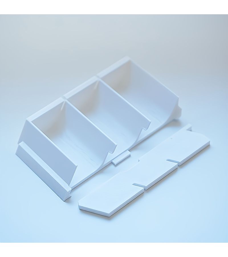 Modular 3D Printed Trading Card Organizer Tray Black Locking Display Case - Image 2