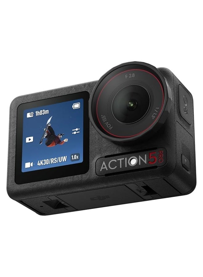 أوسمو Osmo Action 5 Pro Standard Combo, Waterproof Camera with 1/1.3" Sensor, 4K/120fps Video, Subject Tracking, Stabilization, Dual OLED Touchscreens, Action Camera 4K Ideal for Sports, Vlog - Image 1