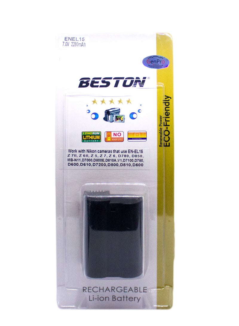 BESTON Beston EN-EL15c Camera Battery (2280mAh, 7.0V) - Image 3