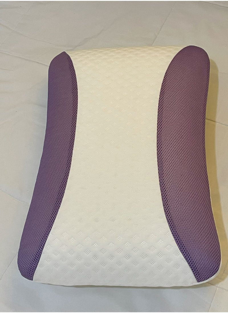 MAXQON - Set Of 2-Lavender Infused Memory Foam Pillow With Removable Cover - Hypoallergenic & Breathabler - 60x40x12cm - Image 1