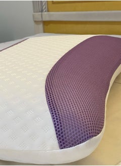 MAXQON Set Of 2-Lavender Infused Memory Foam Pillow With Removable Cover - Hypoallergenic & Breathabler - 60x40x12cm  - Image 5