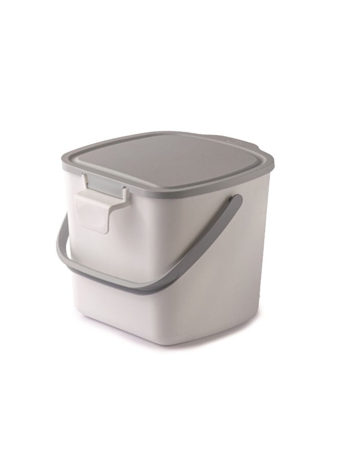 Snips Hanging Kitchen Compost Bin with Handle Off-White and Grey 3 Liter 010079 - Image 3