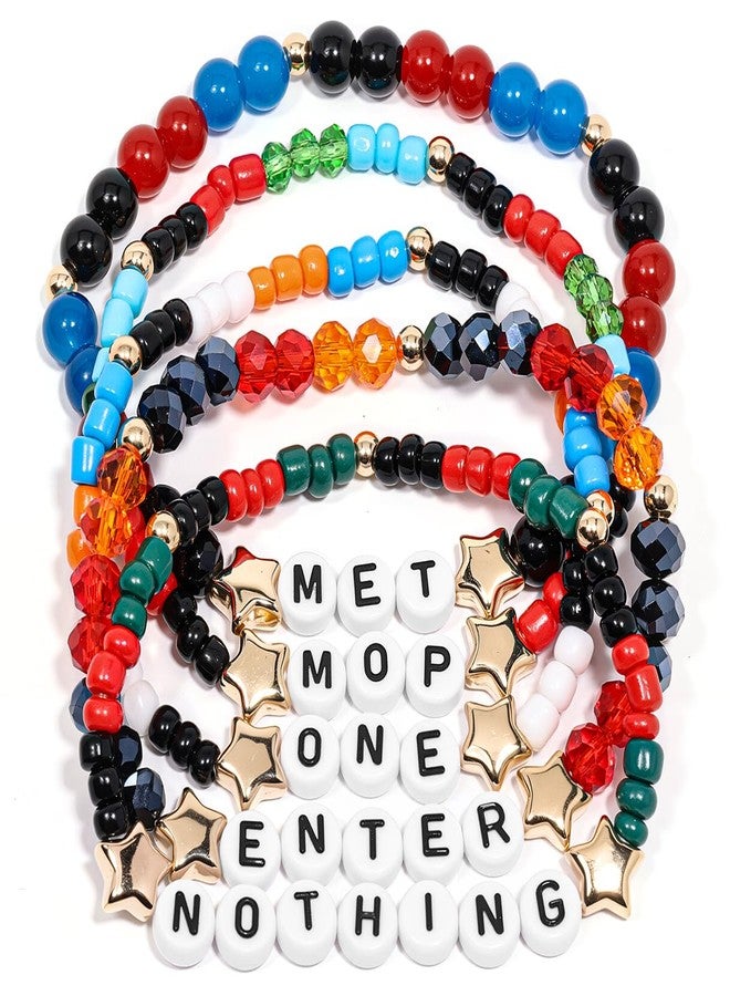 AICase for Metallica Merch Gifts Inspired Bracelets 5 Pcs Stackable Stretch Beaded Friendship Bracelets Concert Shirt Outfit Vinyl Poster Sticker Merchandise Gifts for Fans Women Birthday Christmas - Image 1