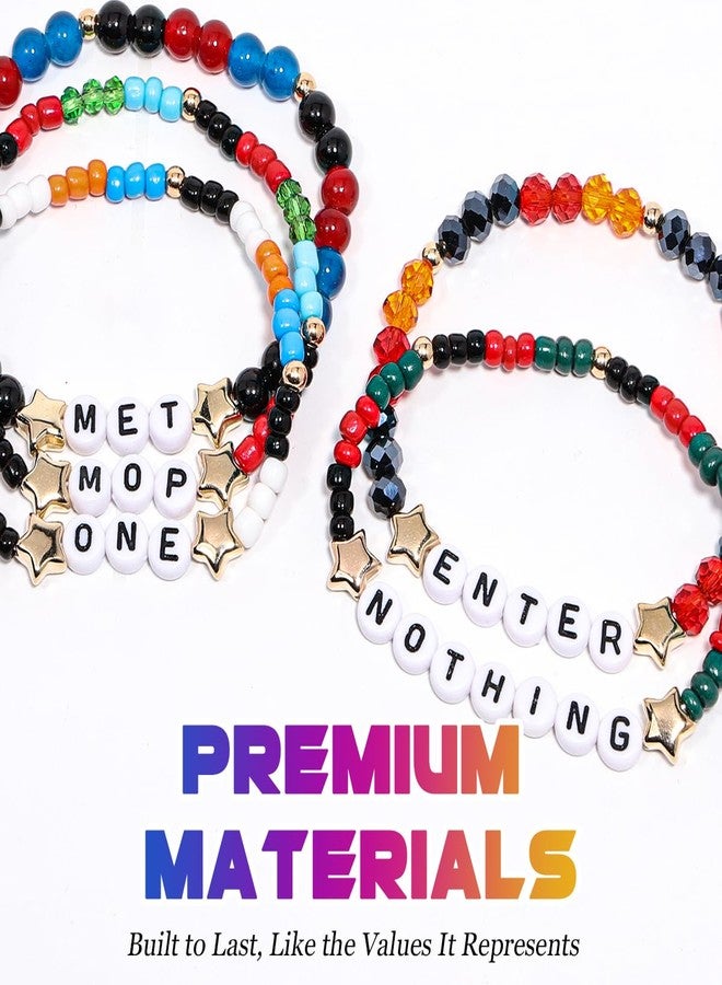AICase for Metallica Merch Gifts Inspired Bracelets 5 Pcs Stackable Stretch Beaded Friendship Bracelets Concert Shirt Outfit Vinyl Poster Sticker Merchandise Gifts for Fans Women Birthday Christmas - Image 3