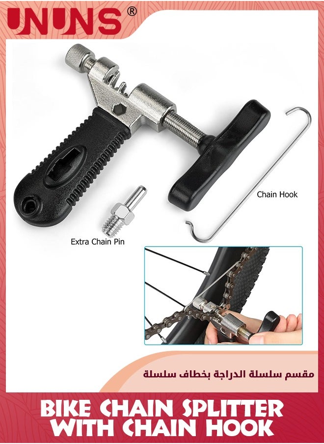UNUNS - Bike Repair Tools,Bicycle Chain Breaker,Bike Chain Splitter With Chain Hook,Bicycle Chain Cutter Breaker Tool,Easy To Ues,Remove And Install Chain 6, 7, 8, 9, 10 And Single Speed Chains - Image 1