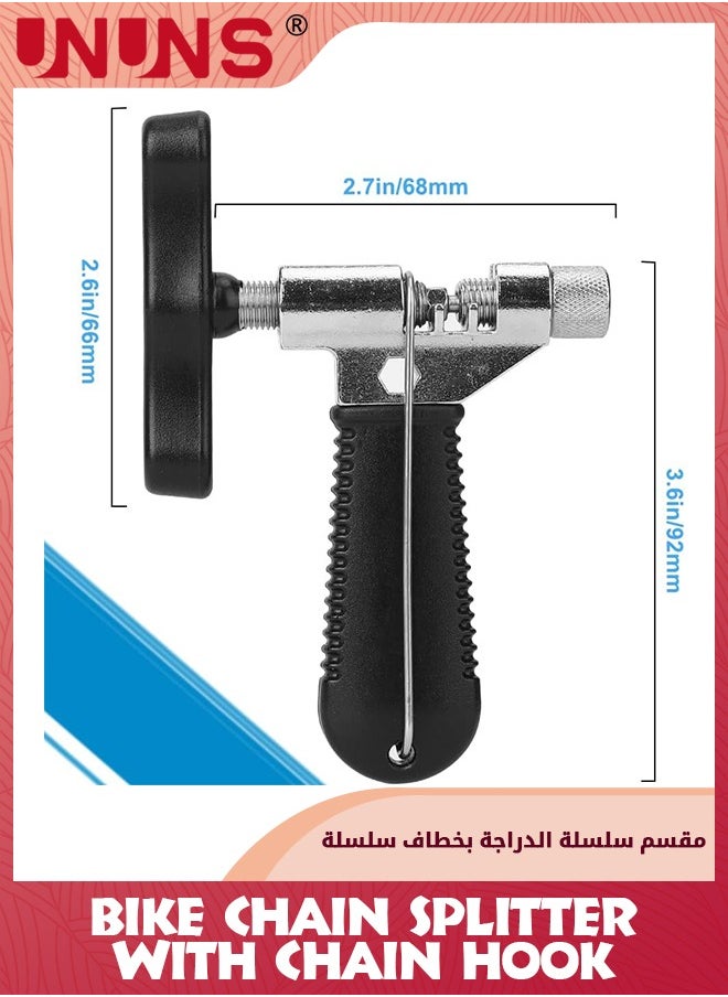 UNUNS - Bike Repair Tools,Bicycle Chain Breaker,Bike Chain Splitter With Chain Hook,Bicycle Chain Cutter Breaker Tool,Easy To Ues,Remove And Install Chain 6, 7, 8, 9, 10 And Single Speed Chains - Image 1